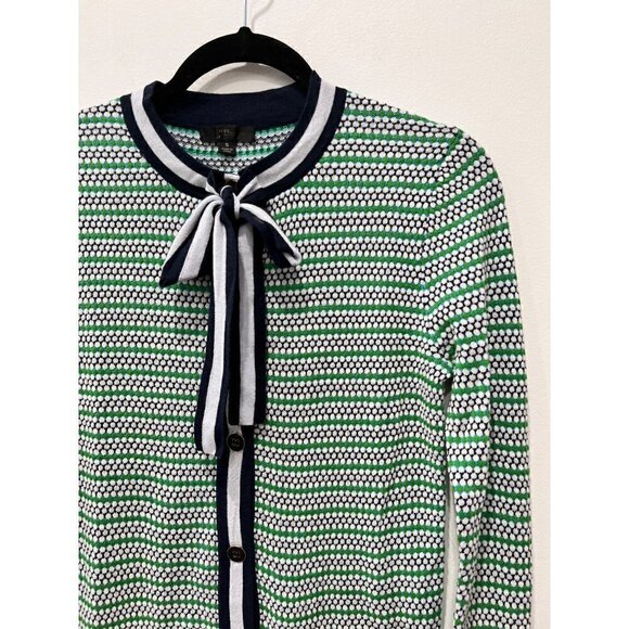 New J Crew Size S Sophia Ribbon Cardigan w/grosgrain ribbon metal buttons - Picture 11 of 12